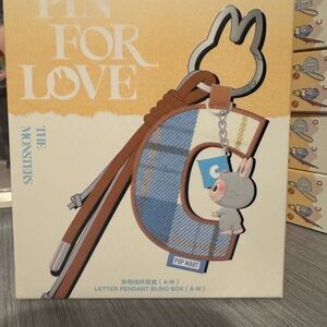 PopMart Labubu The Monsters Pin For Love Series Letter Pendant - Letter I